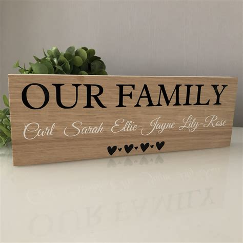 family wooden plaque|More.